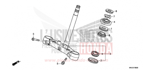 TIGE DE DIRECTION NC750XDH de 2017